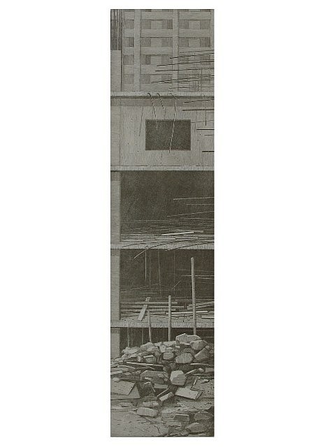 Md. Anisuzzaman
Complexity - 57, 2007
woodcut on paper, 30 x 122 cm