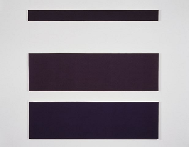Perry Araeipour
#33, 1990
acrylic on raw canvas on panel, 72" x 72" three panels: 6" x 72",  21" x 72",  21" x 72"