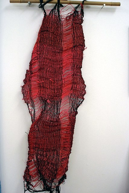 Cynthia Alberto
Manu, 2008
rope, jute rug, yarn, woven on floor loom, 8 x 41 in.