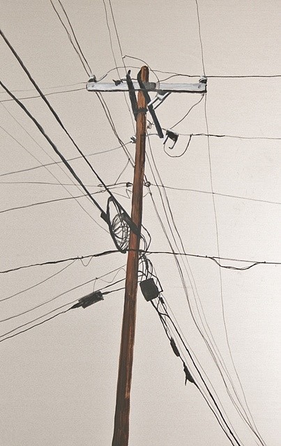 Laura Spalding Best
Every Telephone Pole on Roosevelt Street #2 of 18, 2011
oil on metal, 14 x 18 in.