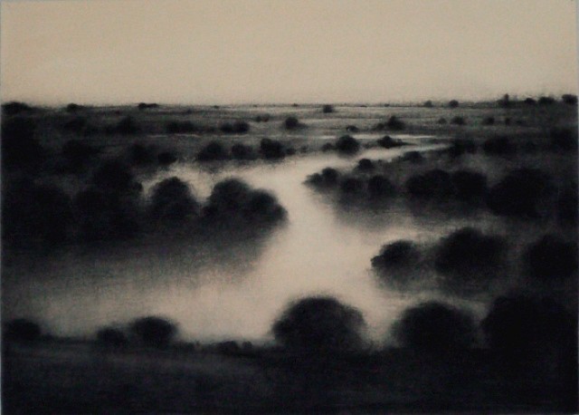 Nicolas Poignon
Thinking of C Lorrain, 2011
charcoal on paper, 29 x 40 in.