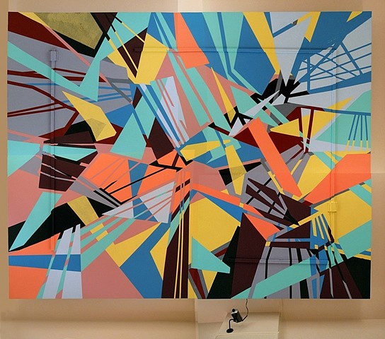 Molly Dilworth
Field Test (Golden), 2011
acrylic paint on ceiling, 12 x 14 feet