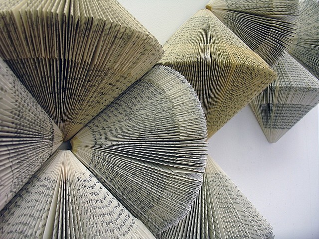 Wendy Kawabata
Withdrawn from Circulation (detail), 2009
folded books, 72 x 312 in.