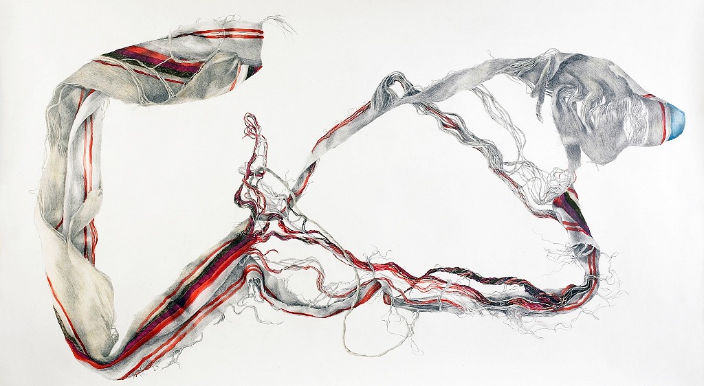 Z Behl
Navajo, 2010
gouache and graphite on paper, 36 x 50 in.