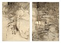 Sky Pape, Untitled (Image 3939), diptych
2012, sumi ink on paper