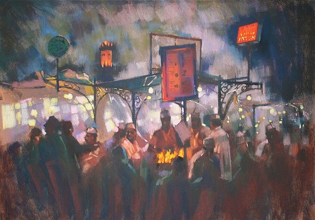 David Napp
Stand 32, La Place, 2010
pastel on special pastel card, 18 x 25 in.