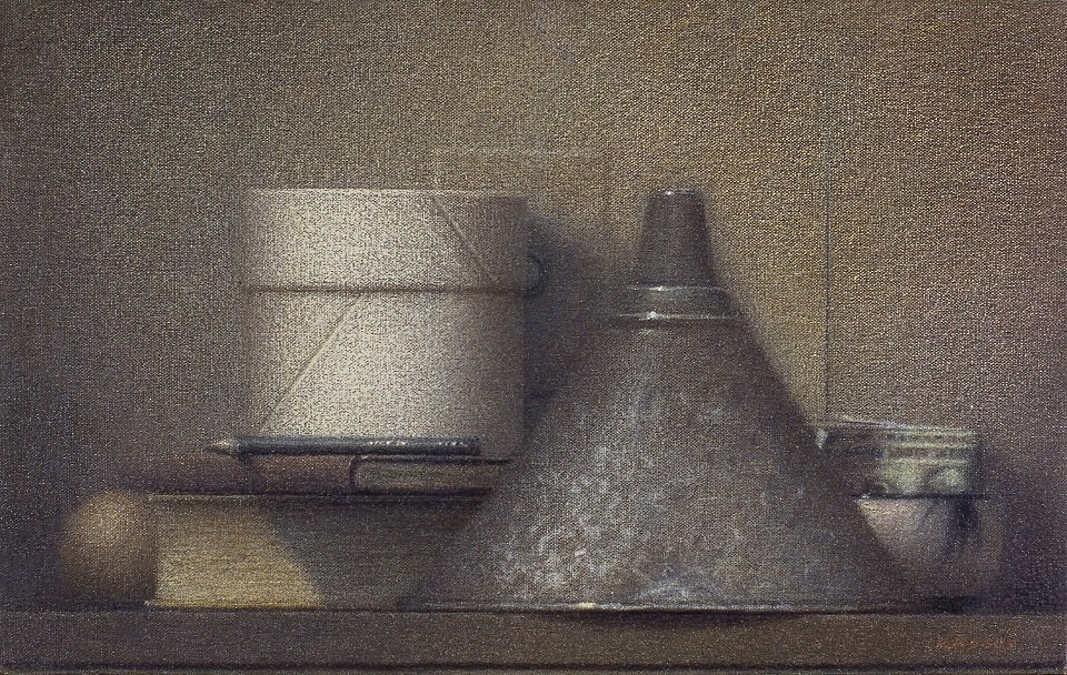 Robert Kogge
Still Life with Cash, 1995
colored pencil and wash on canvas, 20 x 14 inches