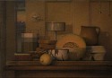 Robert Kogge, Still Life with Opened Door
2005, colored pencil, ink wash on canvas