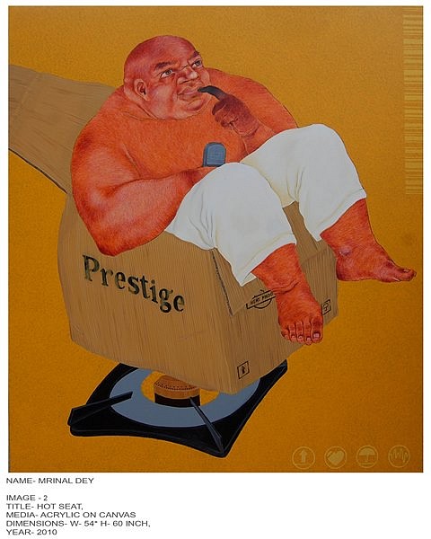 Mrinal Dey
Hot Seat, 2010
acrylic on canvas, 54 x 60 in.