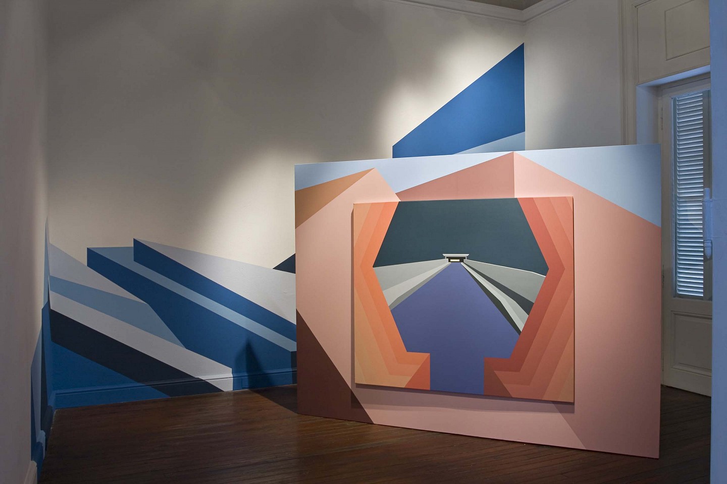 Leila Tschopp
Ideal Models, 2011
Installation; Latex and acrylic painting on wall and canvas; Wood structures., variable dimensions
