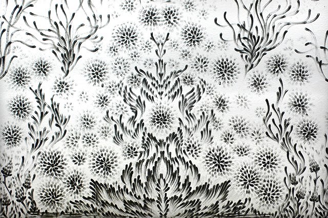 Judith Braun
Fingering #7, 2012
charcoal fingerprints on wall, 12 x 48 feet