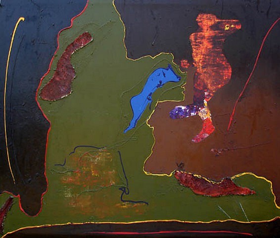 Stephen Garan&#039;anga
Man-made Decisions, 2012
oil on canvas, 145.5 x 98 cm