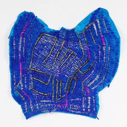 Josh Blackwell
Plastic Basket (Combjelly), 2013
plastic bag, yarn, 17 x 17 x 1/2 in.