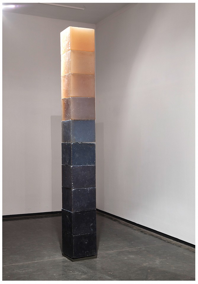 Hemali Bhuta
Grayscale (part of Point-Shift and Quoted Objects), 2012/2013
colored glycerince soap, Ten 1 foot x 1 foot blocks