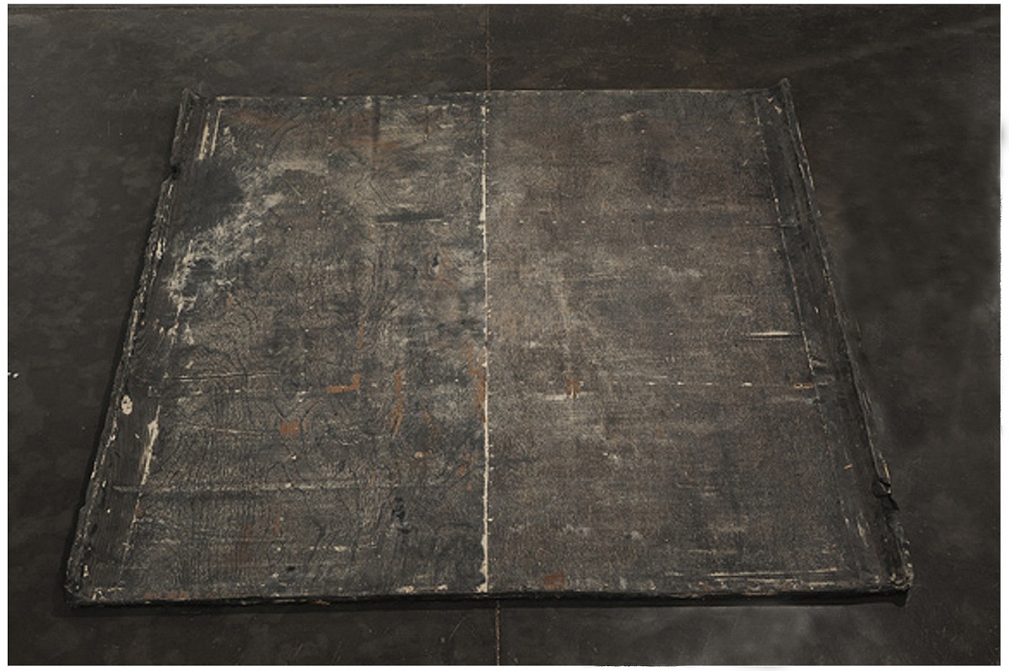 Hemali Bhuta
Flooring (part of Point-Shift and Quoted Objects), 2012-2013
latex rubber smeared with P.O.P., 6 feet x 6 feet