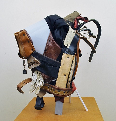 Charles McGill
Goat, Bull, Rooster, Horse, 2014
re-assembled golf bag parts, 22 x 12 x 17 in.