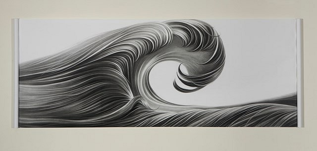 Hong Zhang
Curl, 2013
charcoal on panel, 4 x 10 ft