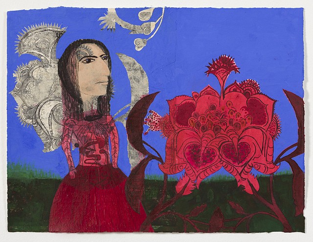 Samira Abbassy
Heart Burst Flower, 2013
Gouache, collage, ink on paper, 11 x 15 in.