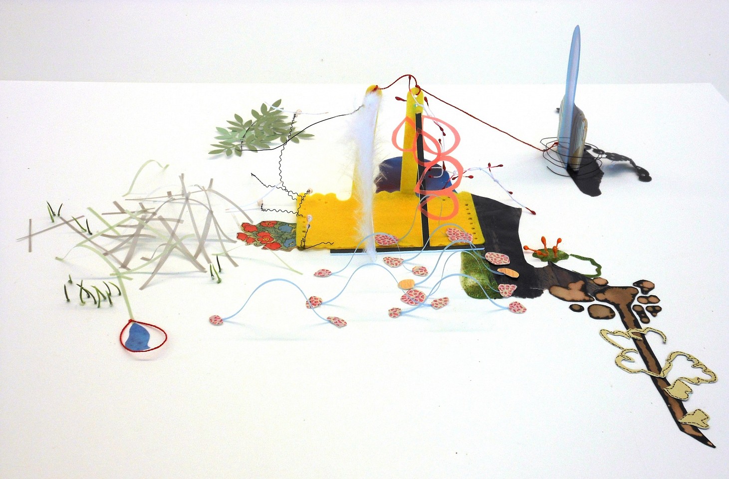 Ajean Ryan
This Place is a Stage, 2013
mixed media on paper, 26 x 30 x 8 in.