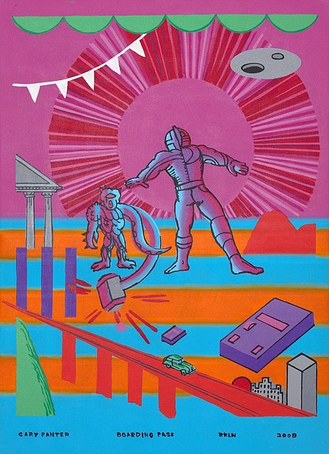 Gary Panter
Boarding Pass, 2008
acrylic on canvas, 48 1/2 x 35 1/2 in.