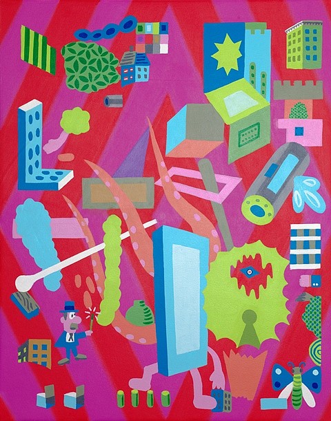 Gary Panter
Door Jam, 2009
acrylic on canvas, 44 1/2 x 35 1/2 in.