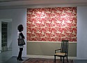 Lauren Frances Adams, Chinoiserie (Labor Protest Histories)
2011-2012, Acrylic painting on historic silkscreened wallpaper, custom upholstery, chair