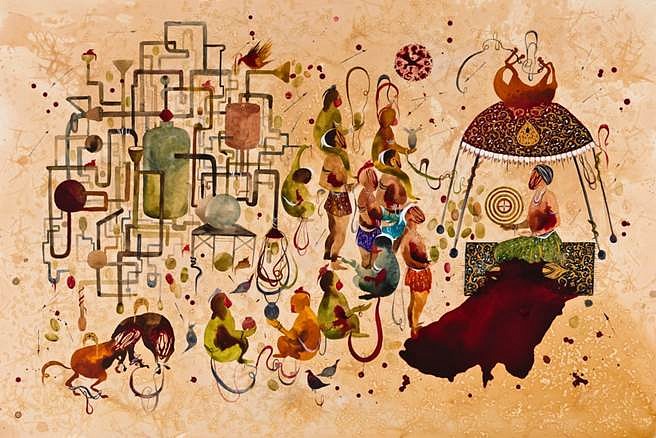 Shiva Ahmadi
Pipe, 2014
Watercolor and ink on Aquaboard, 40 x 60 in.