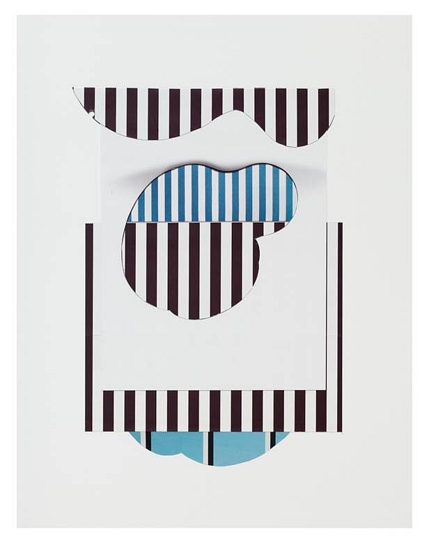 Sharon Lawless
Untitled With Blue Stripes, 2013
Collage on Museum Board, 18 x 14 in.