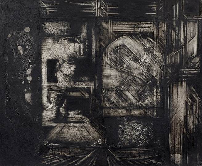 Raha Raissnia
Untitled, 2013
image transfer, ink, compressed charcoal on paper, 14 x 17 in.