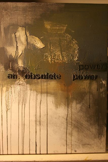 Manuel Soliven
Obsolete Power
texture gel, ink and bronze dust on canvas, 18 x 24 in.