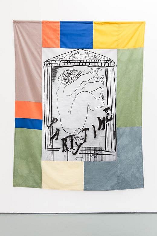 Christian Newby
Party Time, 2014
screenprint and dye on cotton, 68 7/8 x 56 5/8 in.