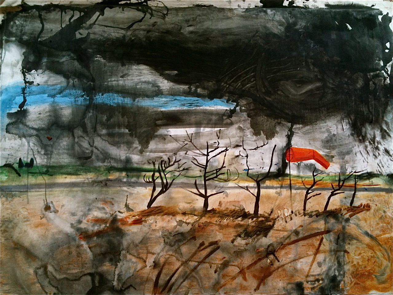 Andy Parsons
Landscape with Windsock, 2011-14
oil on canvas, 48 x 84 in.