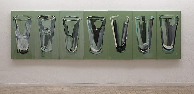 Michelle Charles
Evaporating milk, 2007
oil on wooden panel, 48 x 181 in.