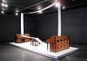 Mauricio Ancalmo, Dualing Pianos; Agapé Agape in D Minor
2011, wood, metal, electrical cords, player pianos, word processor, player piano rolls, sound