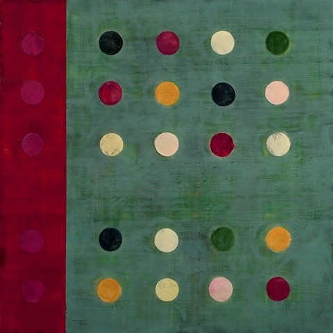 Tracey Adams
(r)evolution 9, 2014
pigmented beeswax, oil and collage on panel, 30 x 30 in.