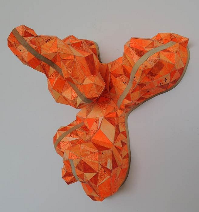 Sophia Allison
Untitled (Orange Wall Fire), 2015
acrylic and dirt on watercolor paper on wood, 9 3/4 x 6 1/2 x 7 in.