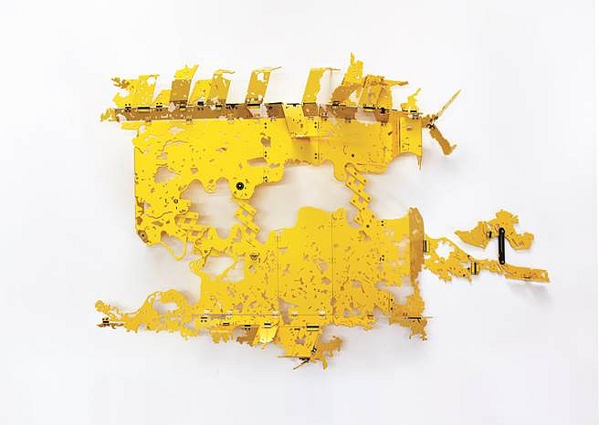 Kenichiro Taniguchi
City Study for London, England, 2016
compressed PVC, hinges, brass, 60 x 42 x 10 in.
