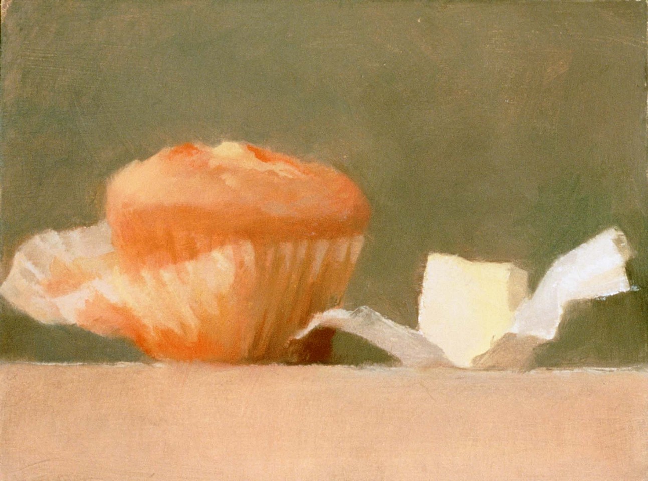 Tina Ingraham
Muffin & Butter, 1997
oil on muslin panel, 5 x 7 1/2 in.