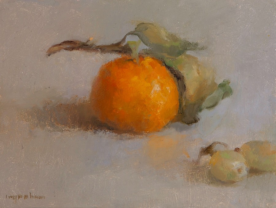 Tina Ingraham
Orange and Green Grapes, 2014
oil on mounted muslin, 4 x 5 in.