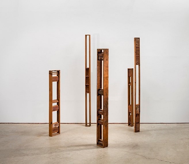 Harry Leigh
Untitled, 2016
wood and bricks, 60.75 x 4.5 x 5 inches
80.5 x 9.37 x 4.37 inches
60.75 x 9.5 x 3.75 inches
92 x 4.75 x 3.25 inches
95.75 x 4.75 x 3.25 inches