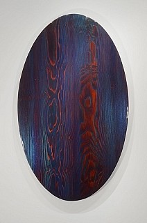 Justen Ladda
Rorschach Mirror, 2013
epoxy resin on pigmented varnish on wood stain on red cedar wood, 36 x 22 in.