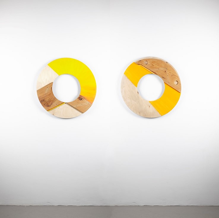 Ana H. del Amo
Untitled, 2012
oil on wood, 29.5 inches diameter, each