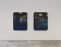 Carolina Fusilier, From the series New Kind of Sun
2018, oil on canvas with aluminum frames (diptych)