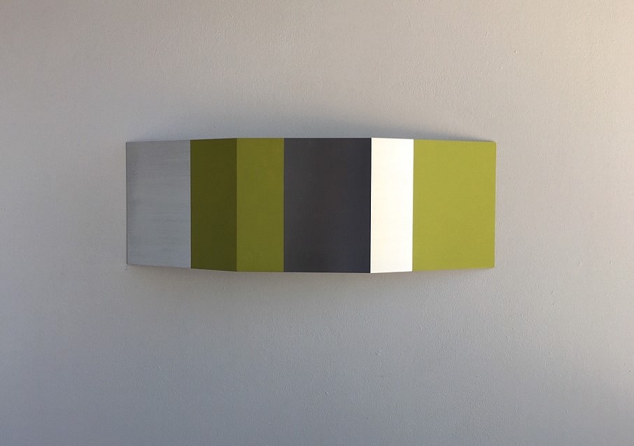 Stuart Arends
Wedge 46, 2015
oil and clear lacquer on solid aluminum, 6 x 18 x 2 1/2 in.