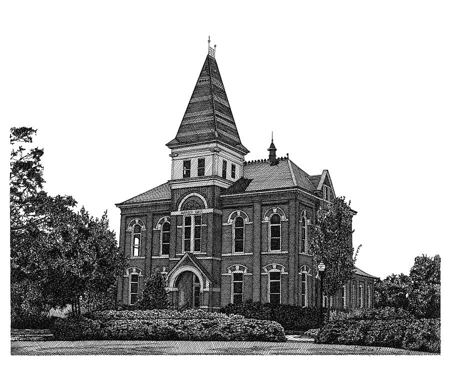 Melissa B. Tubbs
Hargis Hall, 2017
pen and ink on paper, 8 x 10 3/8 in.