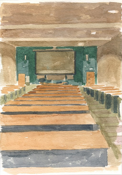 Ally Wallace
Pathfoot (Lecture Theatre), 2017
watercolor on paper, 8 1/4 x 5 3/4 in.