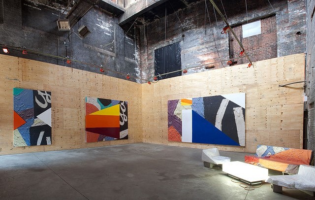 James Hyde
Perogi’s Boiler room installation - The Stuart Davis Group, 2010
from left to right:

Sync (Davis), 2008
114 x 84 inches

Big Sample (Davis), 2006
112 x 150 inches

With-in (Davis), 2008
114 x 190 inches