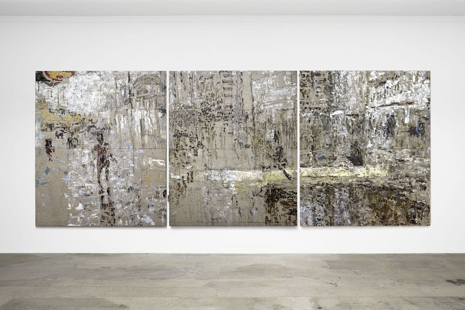 Andy Robert
Higher Ground: Soon, Higher Ground: Past Present; and Higher Ground: Here, 2018
oil on canvas, 88 x 74 inches each (triptych)