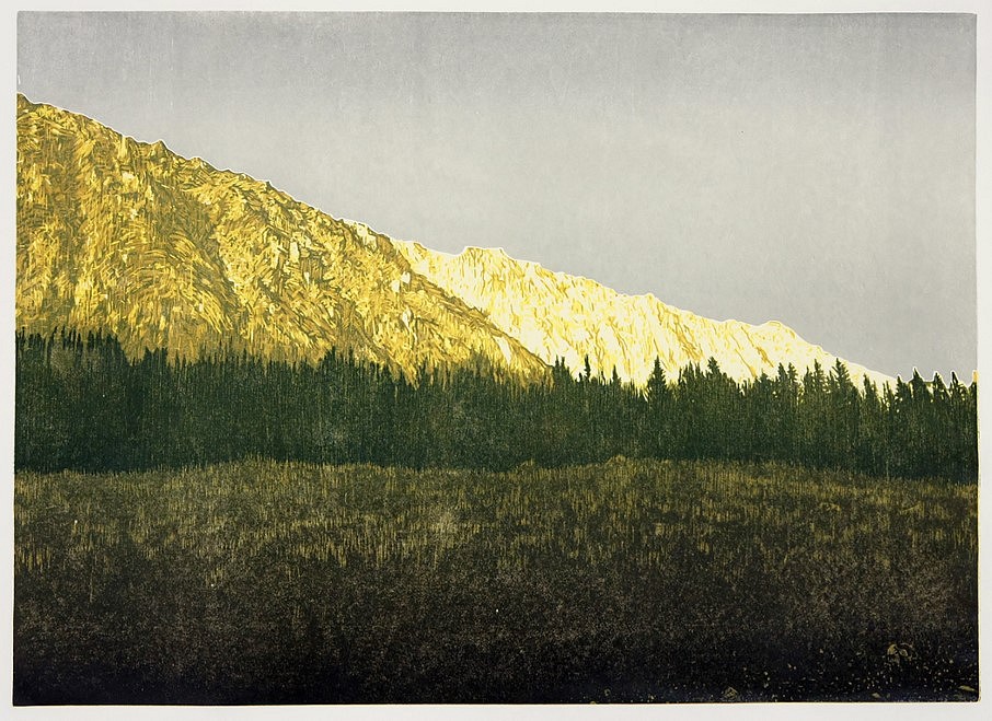 Todd Anderson
The East Ridge of Mummy Mountain at Dusk, 2018
reductive woodcut on Japanese Washi paper, 18 x 24 in.