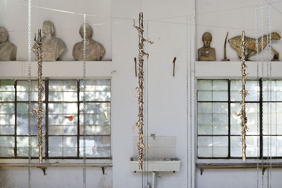 Benni Bosetto
Le Streghette, 2018
lost wax bronze casting (installation view at Fonderia Artistica Battaglia, Milan), 100 x 15 cm each